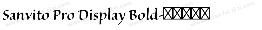 Sanvito Pro Display Bold字体转换